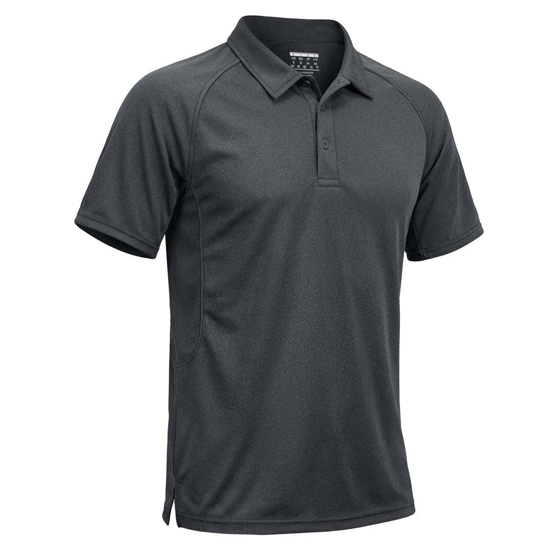TACVASEN Dark Gray UPF 50+ Performance Tactical Polo Shirt