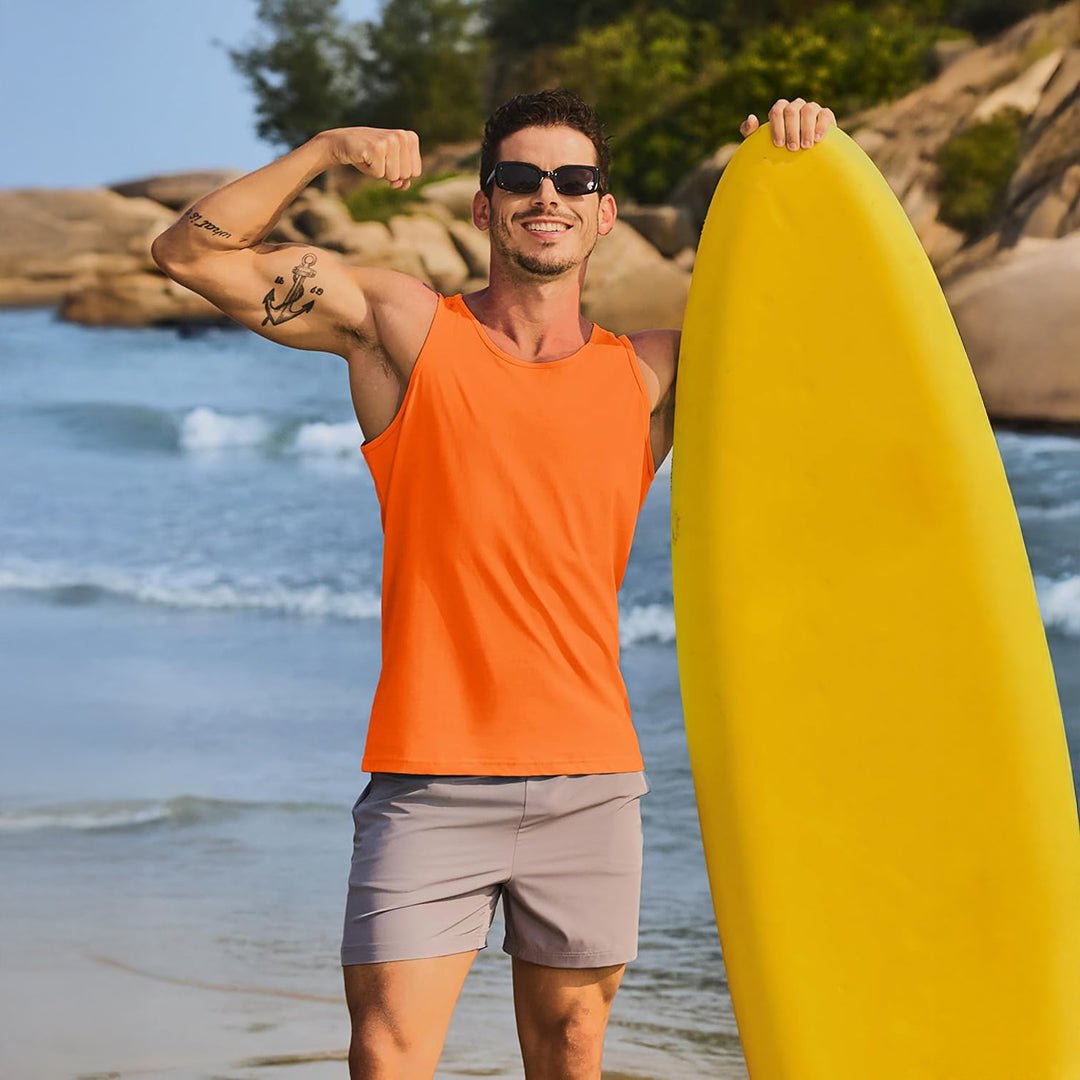 Men's UPF 50+ Quick Dry Workout & Gym Tank Top - google_men_sun_protection