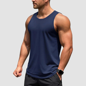 TACVASEN Navy Men's UPF 50+ Quick Dry Workout & Gym Tank Top
