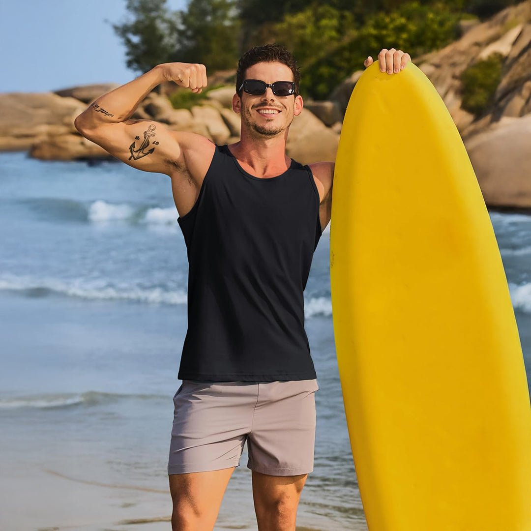 Men's UPF 50+ Quick Dry Workout & Gym Tank Top - google_men_sun_protection