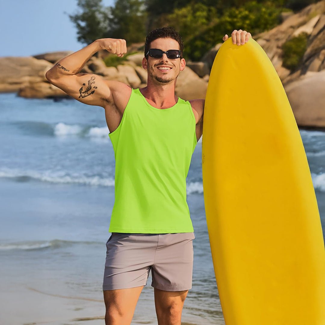 Men's UPF 50+ Quick Dry Workout & Gym Tank Top - google_men_sun_protection