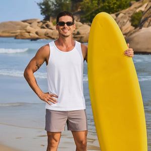 TACVASEN White Men's UPF 50+ Quick Dry Workout & Gym Tank Top