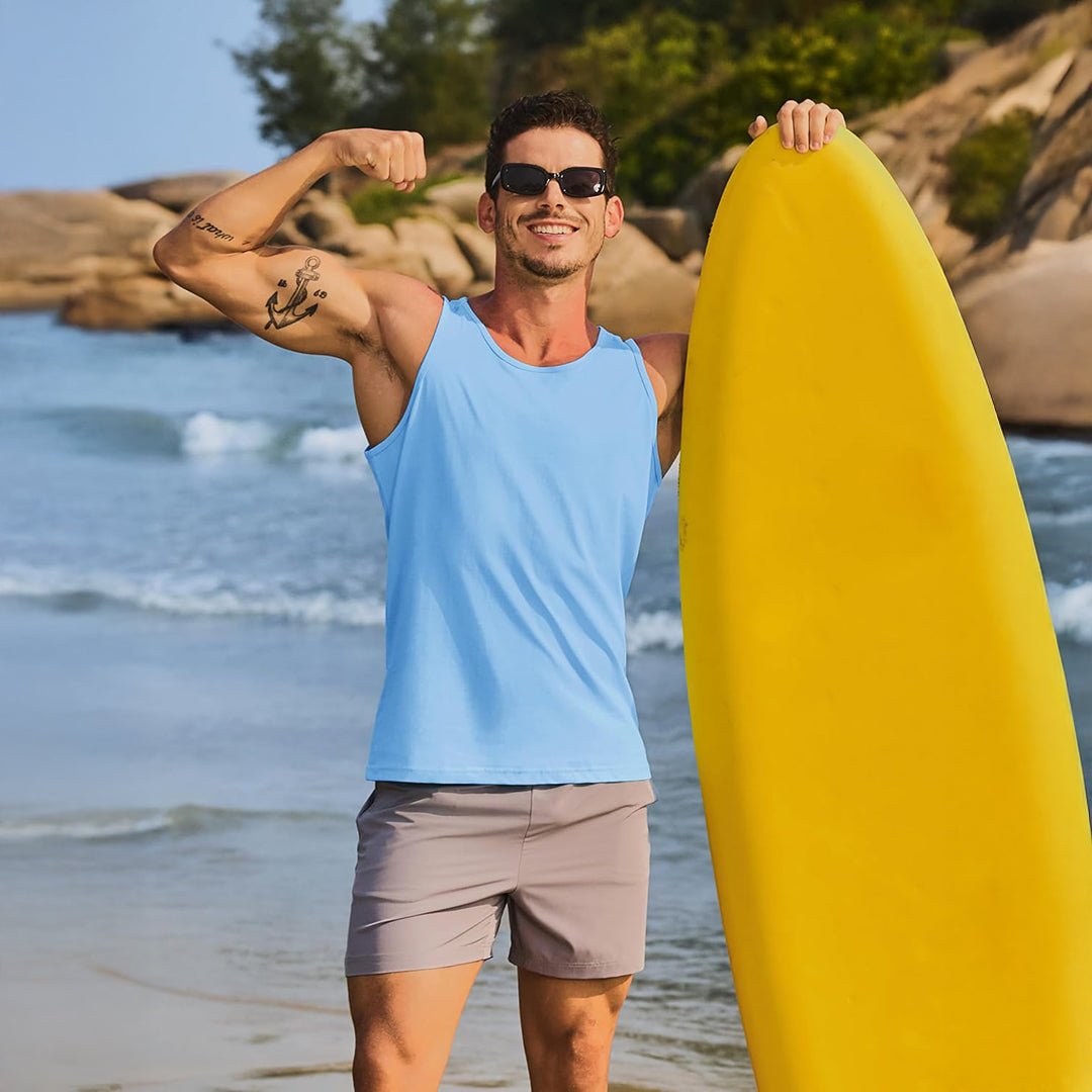 Men's UPF 50+ Quick Dry Workout & Gym Tank Top - google_men_sun_protection