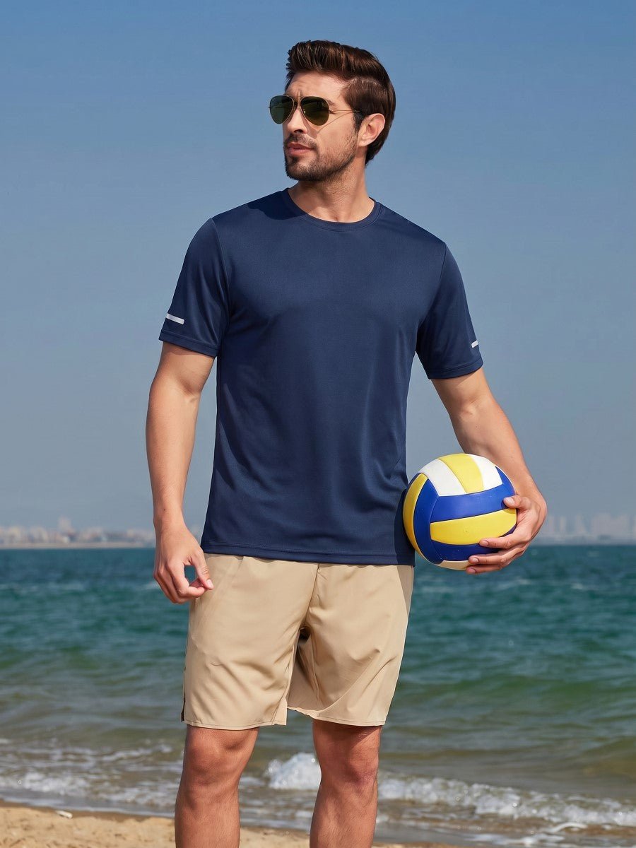 TACVASEN Navy Men's UPF 50+ Quick-Drying Functional Sports Shirt