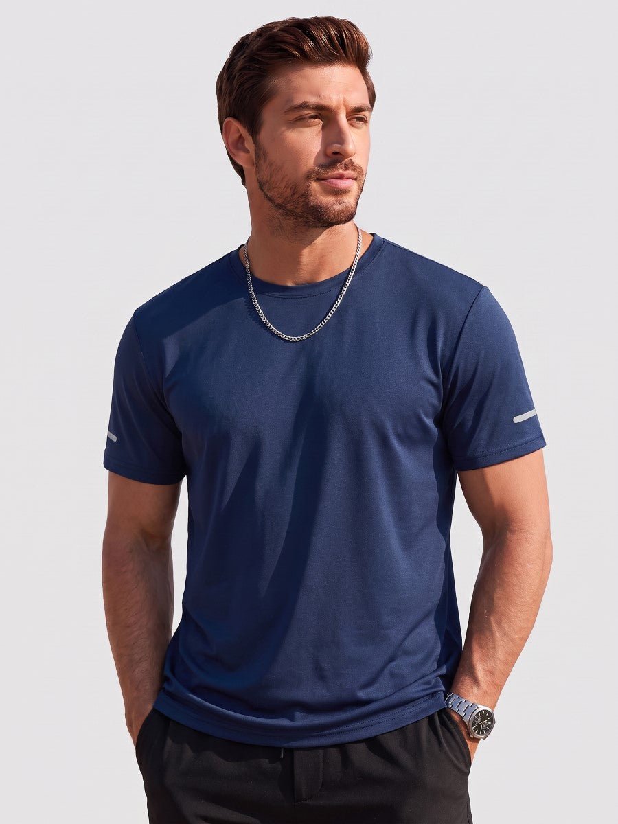 TACVASEN Navy Men's UPF 50+ Quick-Drying Functional Sports Shirt