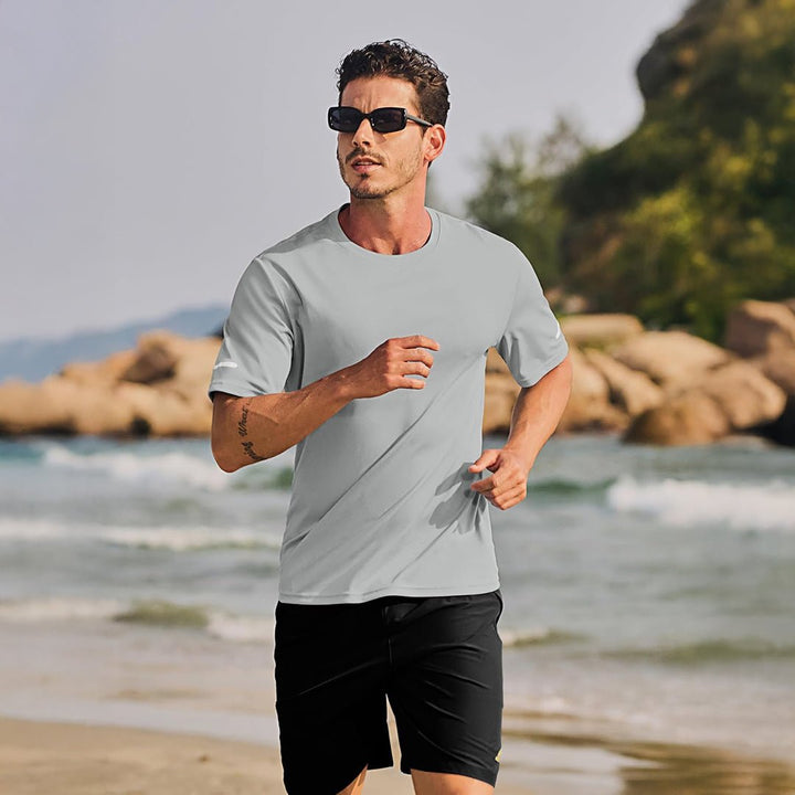 Men's UPF 50+ Shirt Short Sleeve Sweat - Wicking Tee - AT25M3268