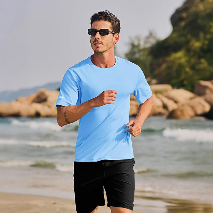 Men's UPF 50+ Shirt Short Sleeve Sweat - Wicking Tee - AT25M3268