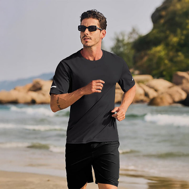 Men's UPF 50+ Shirt Short Sleeve Sweat - Wicking Tee - AT25M3268