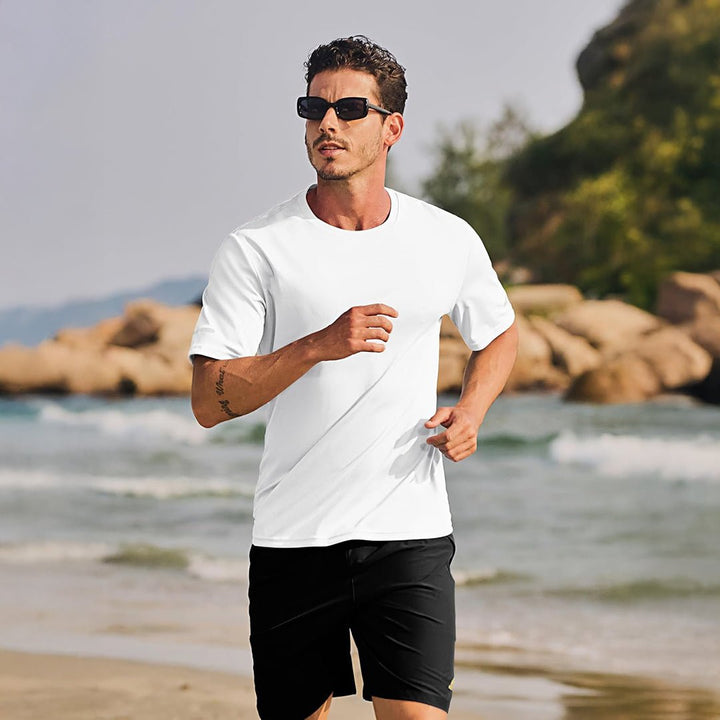 Men's UPF 50+ Shirt Short Sleeve Sweat - Wicking Tee - AT25M3268
