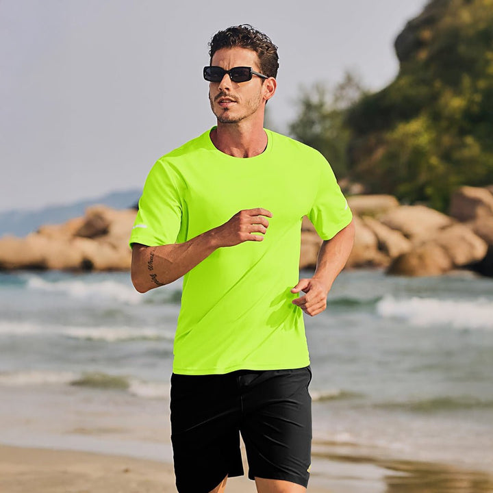Men's UPF 50+ Shirt Short Sleeve Sweat - Wicking Tee - AT25M3268