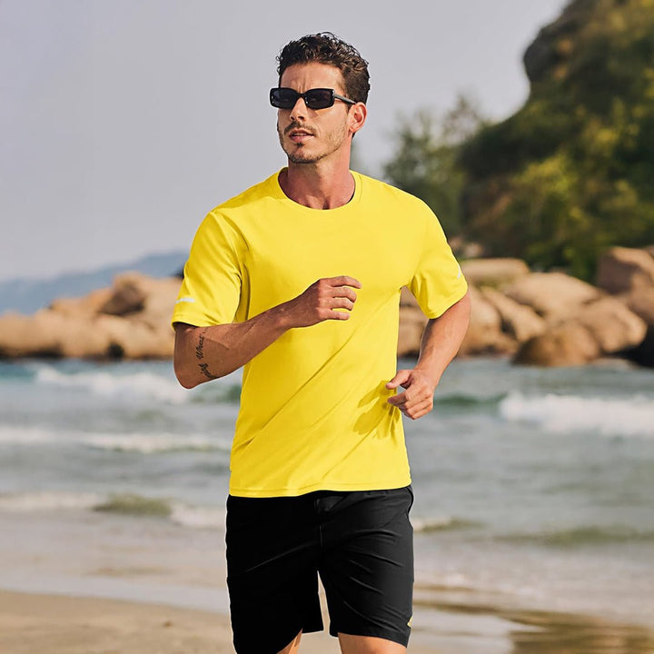 Men's UPF 50+ Shirt Short Sleeve Sweat - Wicking Tee - AT25M3268