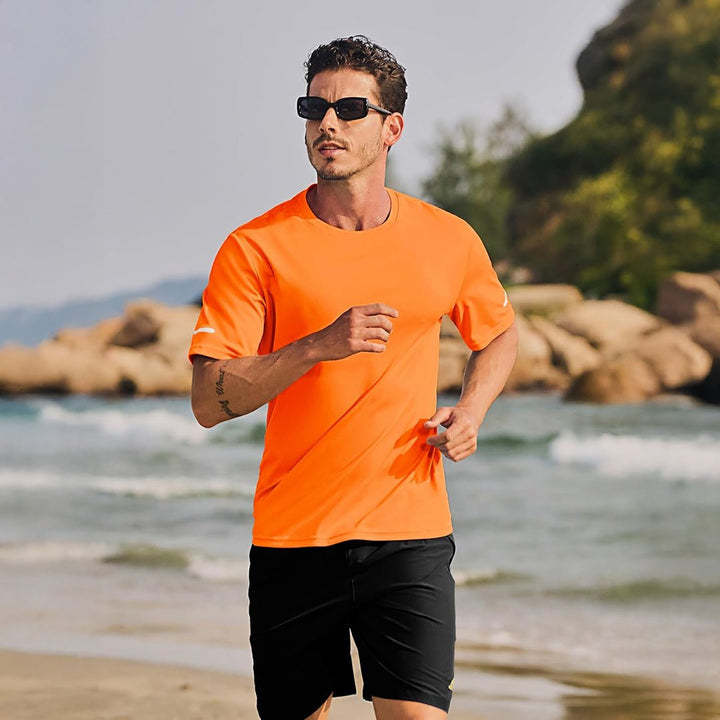 Men's UPF 50+ Shirt Short Sleeve Sweat - Wicking Tee - AT25M3268