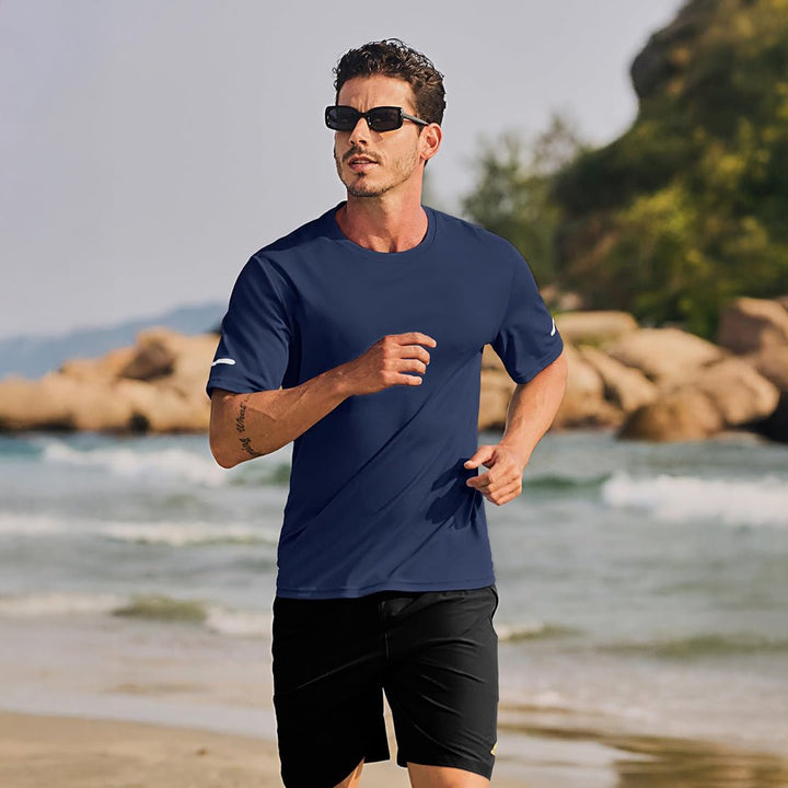 Men's UPF 50+ Shirt Short Sleeve Sweat - Wicking Tee - AT25M3268