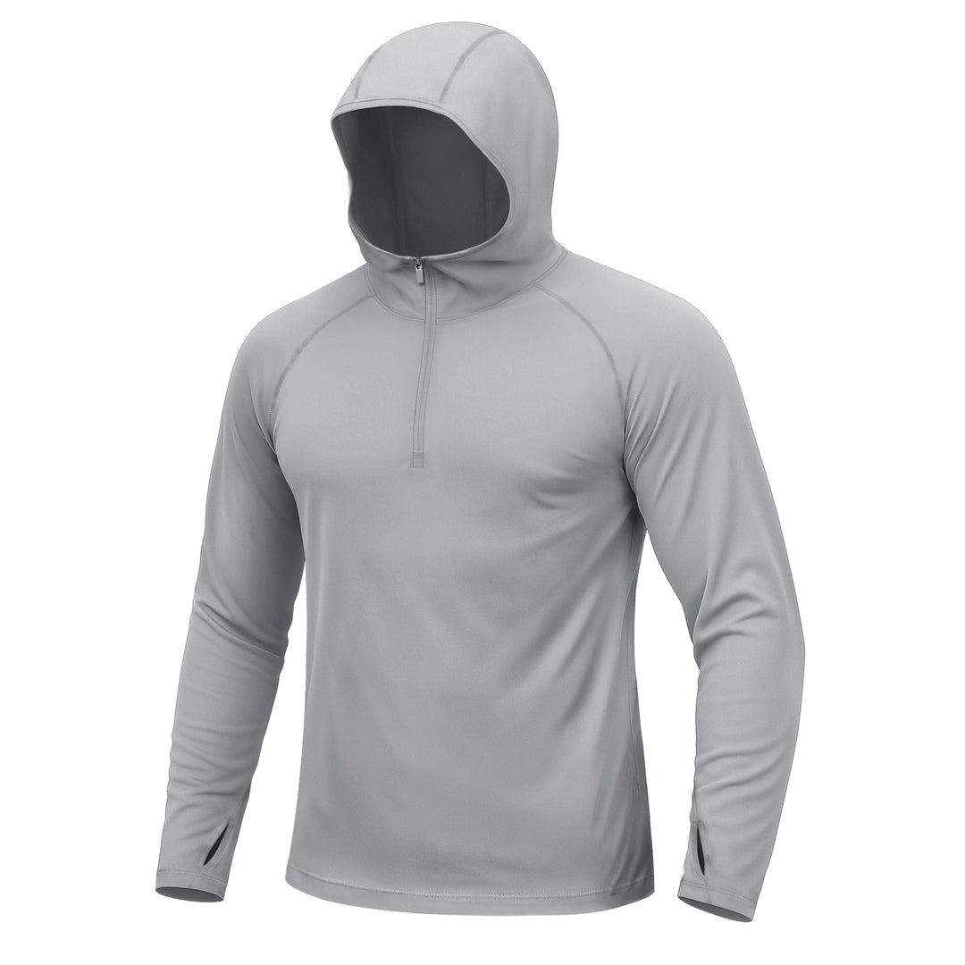 TACVASEN Sky Blue Quarter Zip UPF 50+ Sun Protection Hoodie Shirts
