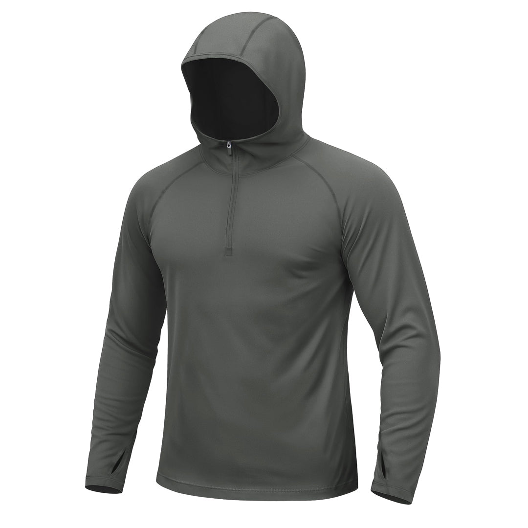 TACVASEN Sky Blue Quarter Zip UPF 50+ Sun Protection Hoodie Shirts