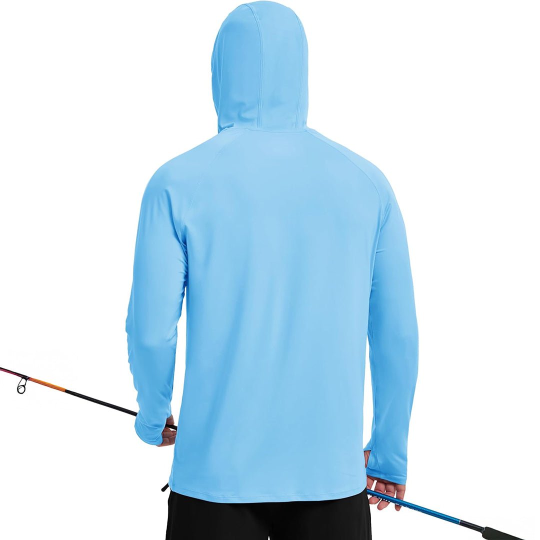 TACVASEN Sky Blue Quarter Zip UPF 50+ Sun Protection Hoodie Shirts