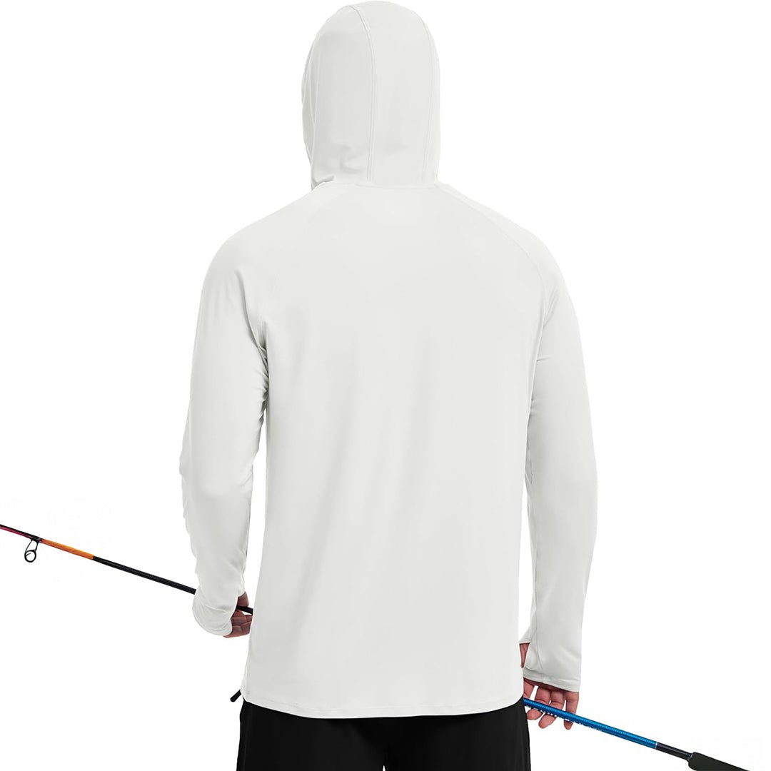 TACVASEN White Quarter Zip UPF 50+ Sun Protection Hoodie Shirts