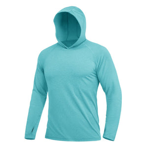 TACVASEN Light Green Men's UPF 50+ Sun Protection Hoodies with Thumb Holes
