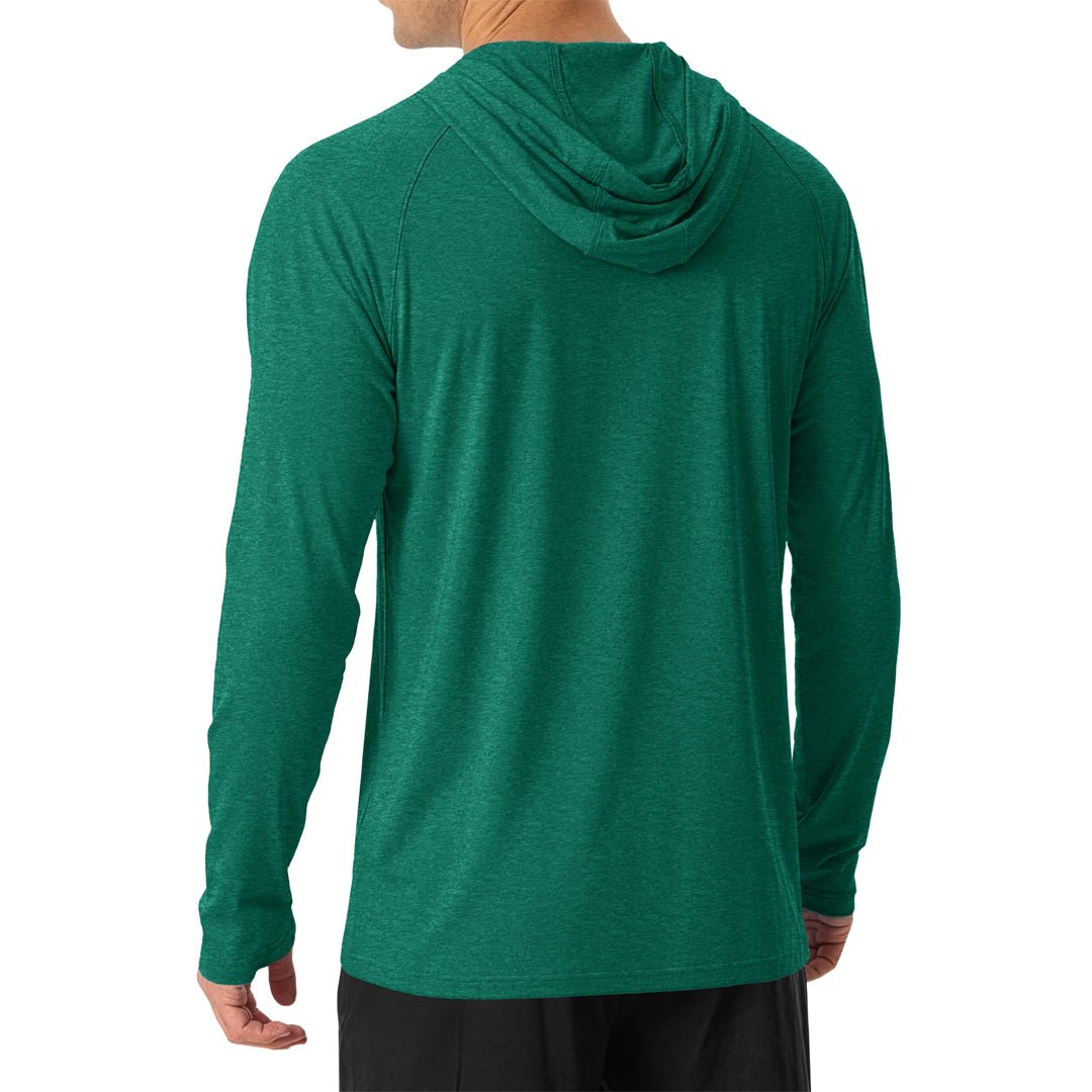 TACVASEN Emerald Green Men's UPF 50+ Sun Protection Hoodies with Thumb Holes
