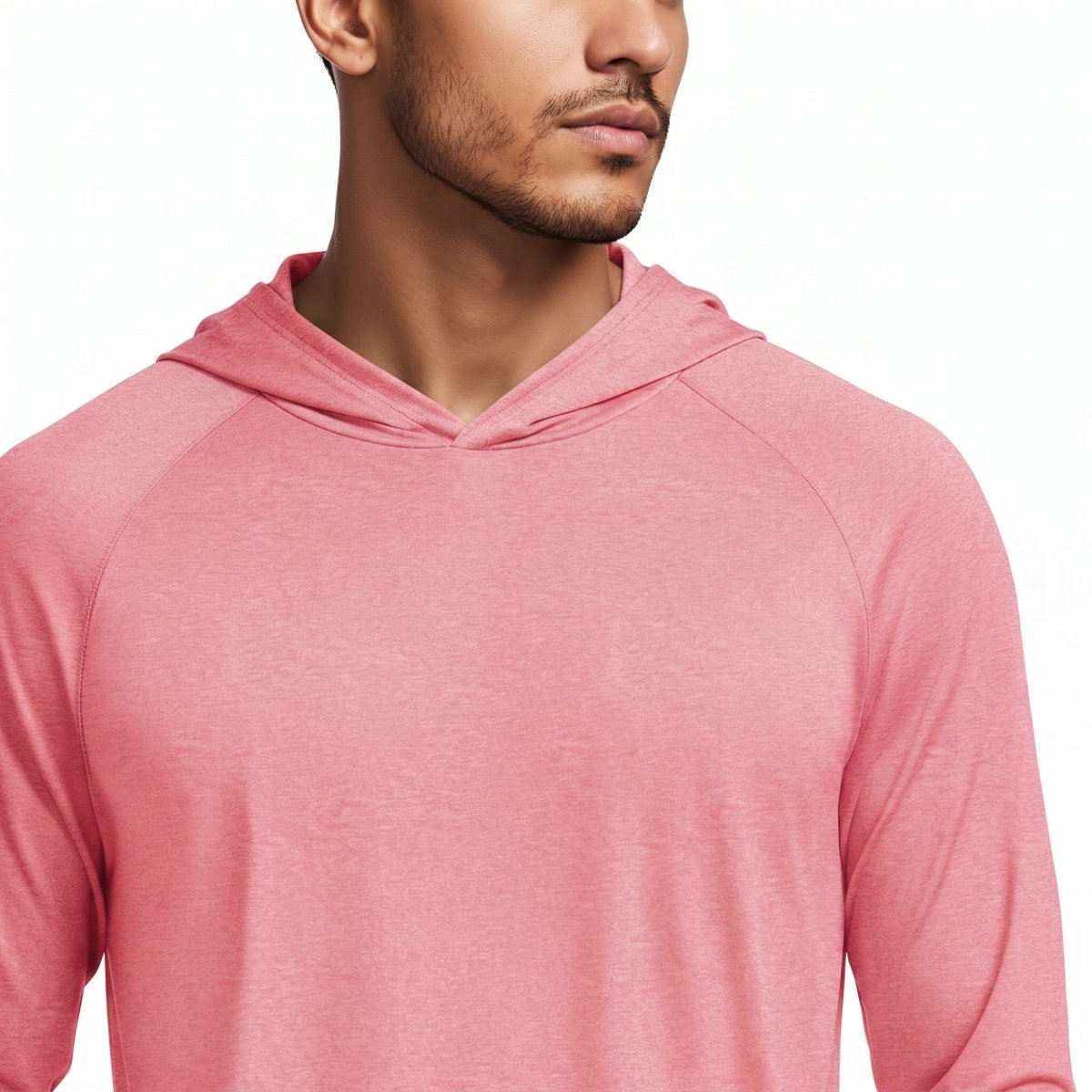 TACVASEN Pink Men's UPF 50+ Sun Protection Hoodies with Thumb Holes