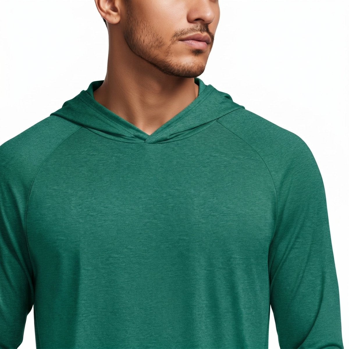 TACVASEN Emerald Green Men's UPF 50+ Sun Protection Hoodies with Thumb Holes