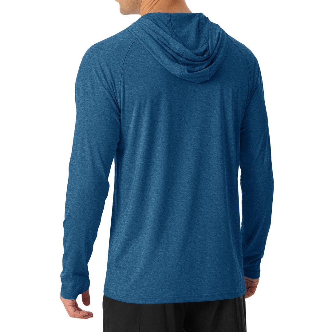 TACVASEN Blue Men's UPF 50+ Sun Protection Hoodies with Thumb Holes