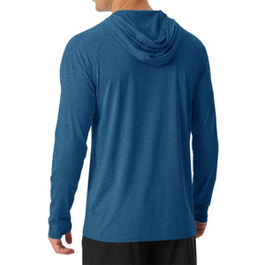 TACVASEN Blue Men's UPF 50+ Sun Protection Hoodies with Thumb Holes