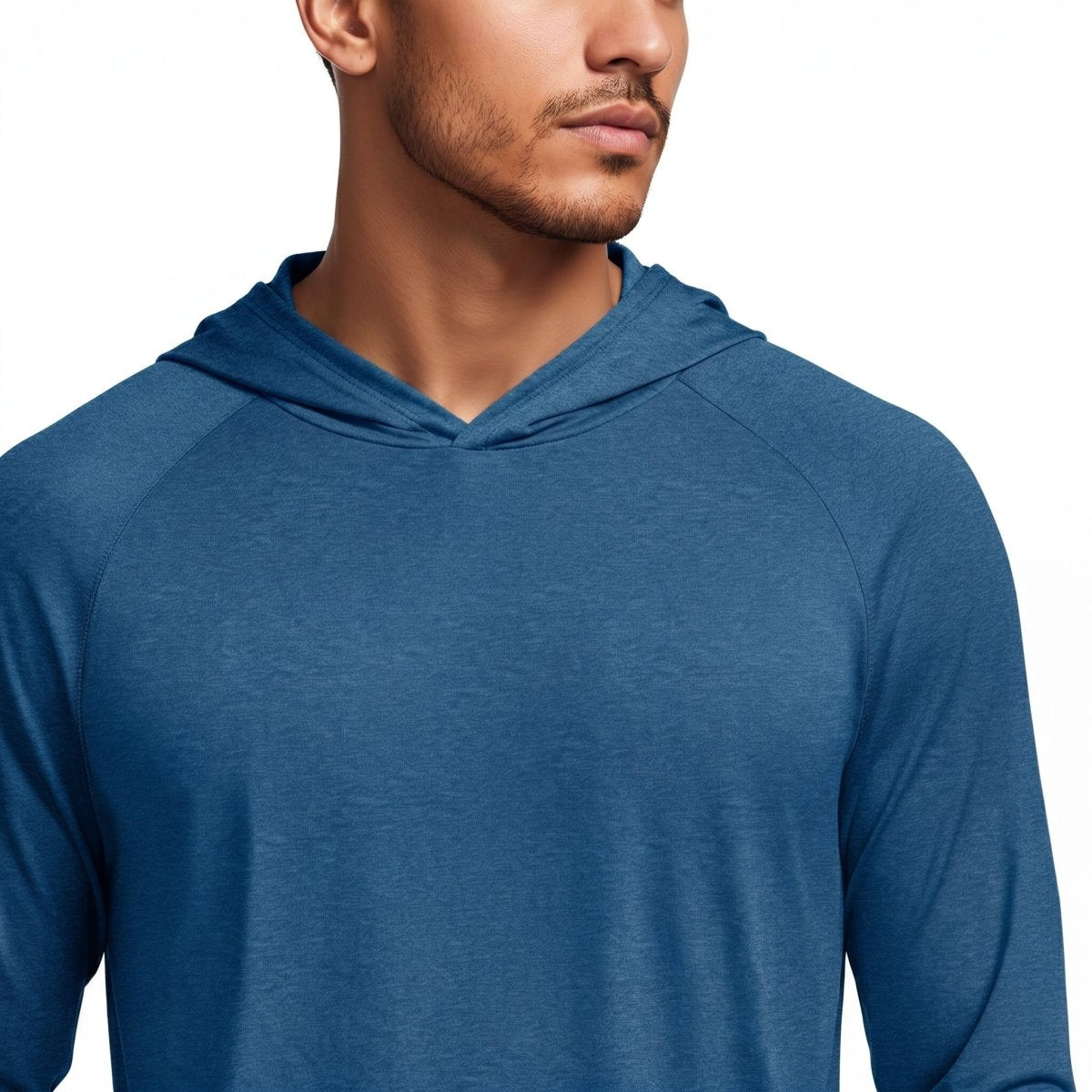 TACVASEN Blue Men's UPF 50+ Sun Protection Hoodies with Thumb Holes