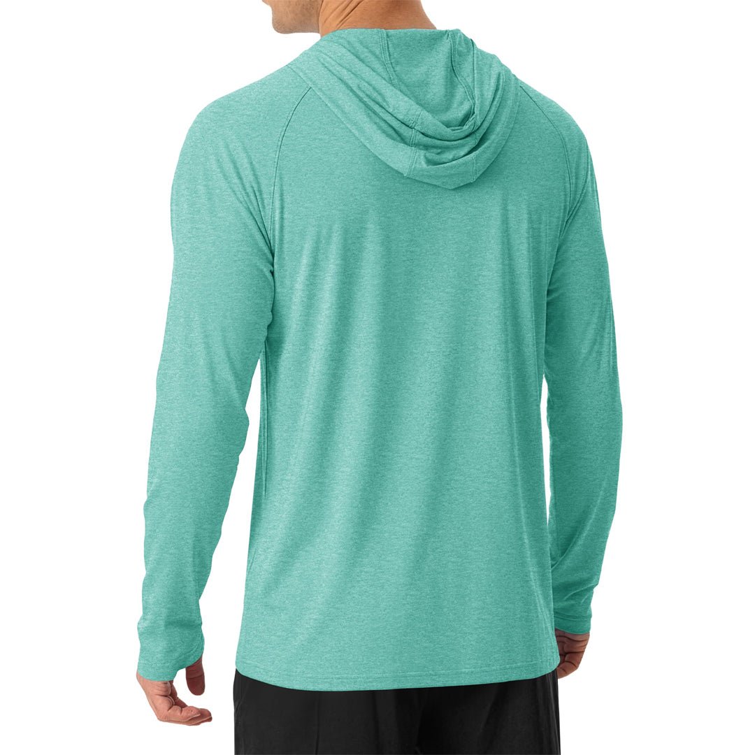 TACVASEN Light Green Men's UPF 50+ Sun Protection Hoodies with Thumb Holes