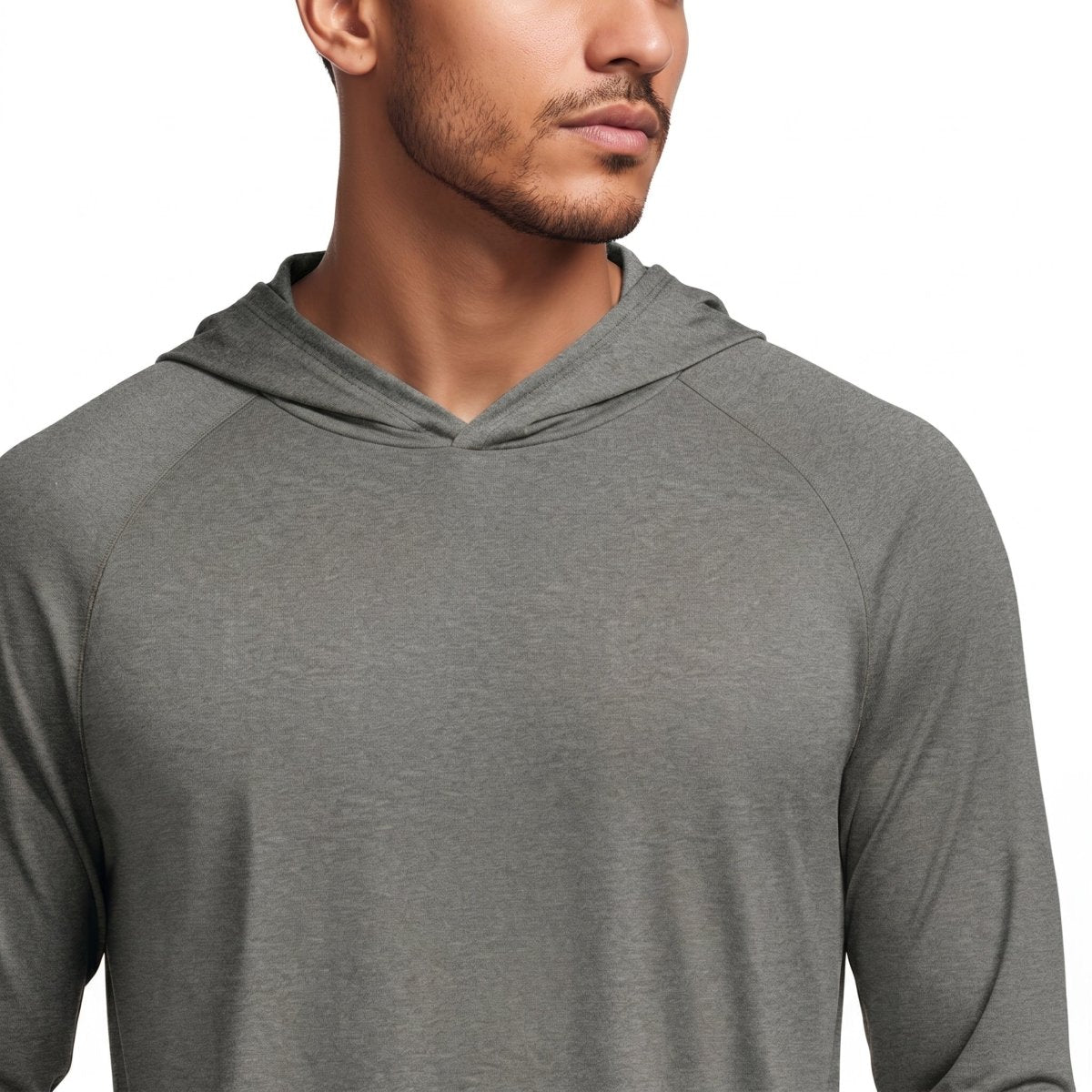 TACVASEN Dark Grey Men's UPF 50+ Sun Protection Hoodies with Thumb Holes