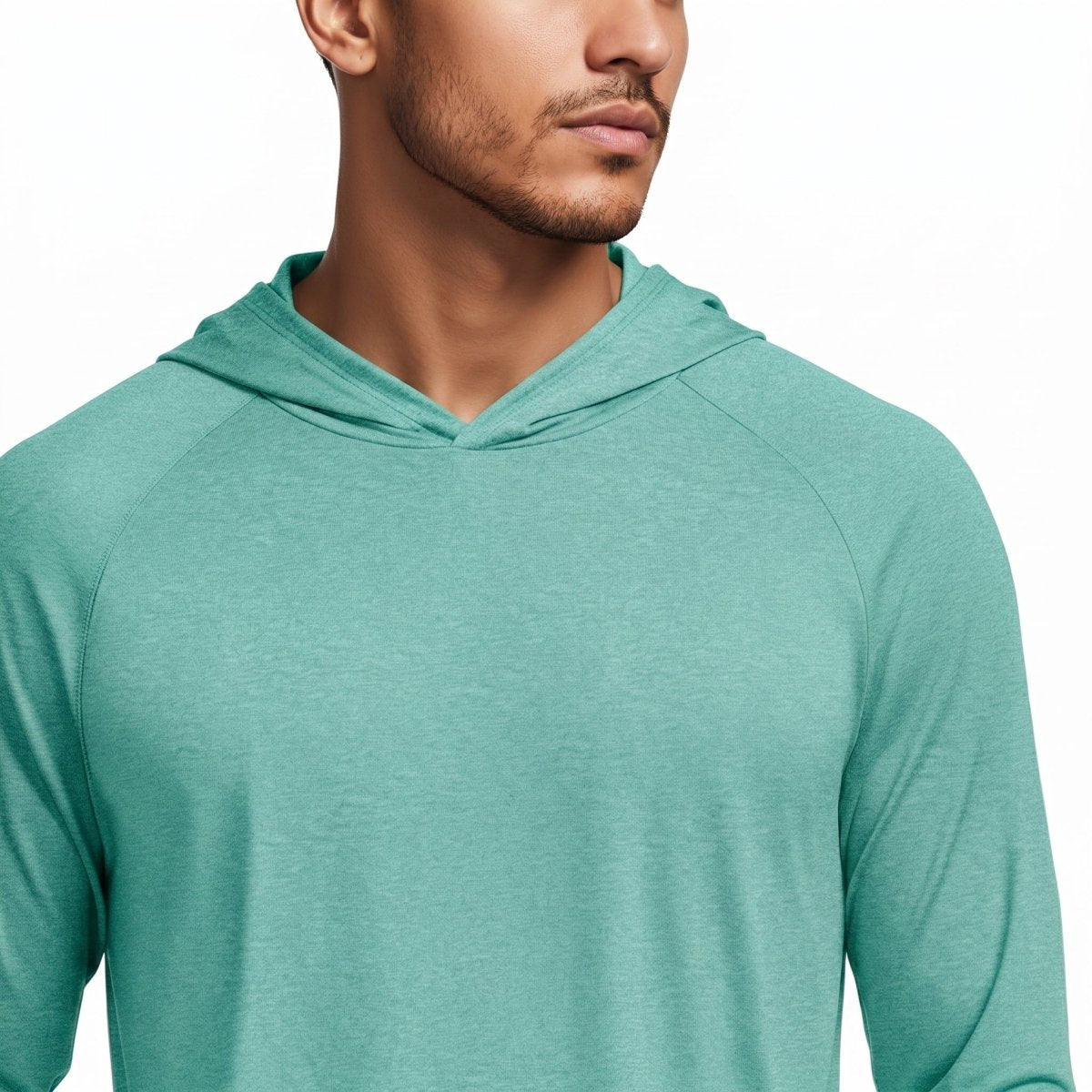 TACVASEN Light Green Men's UPF 50+ Sun Protection Hoodies with Thumb Holes