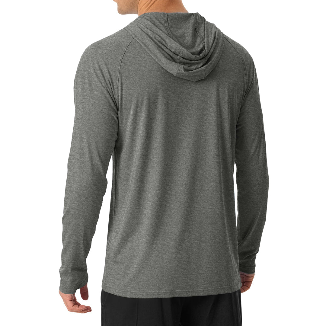 TACVASEN Dark Grey Men's UPF 50+ Sun Protection Hoodies with Thumb Holes