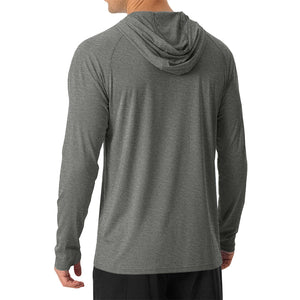 TACVASEN Dark Grey Men's UPF 50+ Sun Protection Hoodies with Thumb Holes