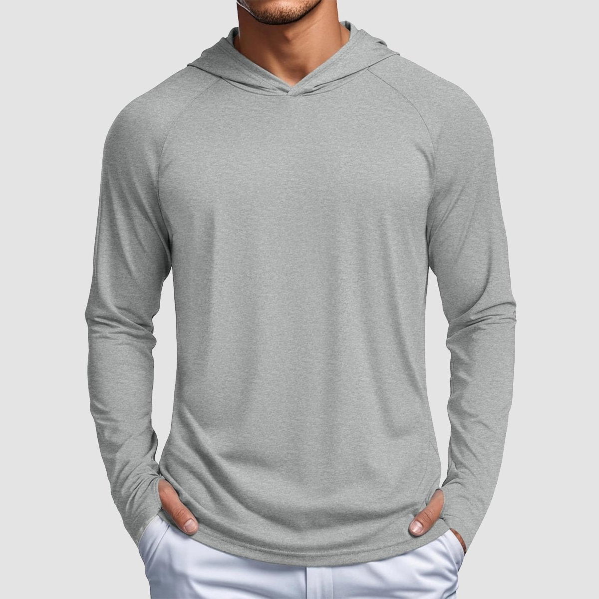 TACVASEN Light Green Men's UPF 50+ Sun Protection Hoodies with Thumb Holes