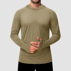 TACVASEN Dull Cyan Men's UPF 50+ Sun Protective Athletic Rash Guard Shirts