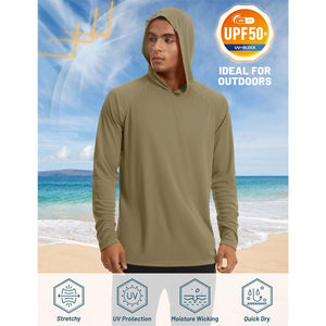 TACVASEN Blue Men's UPF 50+ Sun Protective Athletic Rash Guard Shirts