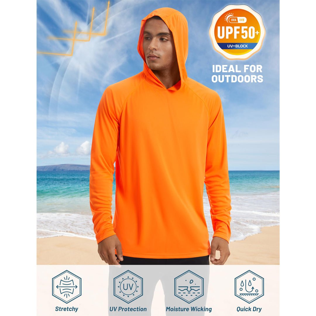 TACVASEN Blue Men's UPF 50+ Sun Protective Athletic Rash Guard Shirts