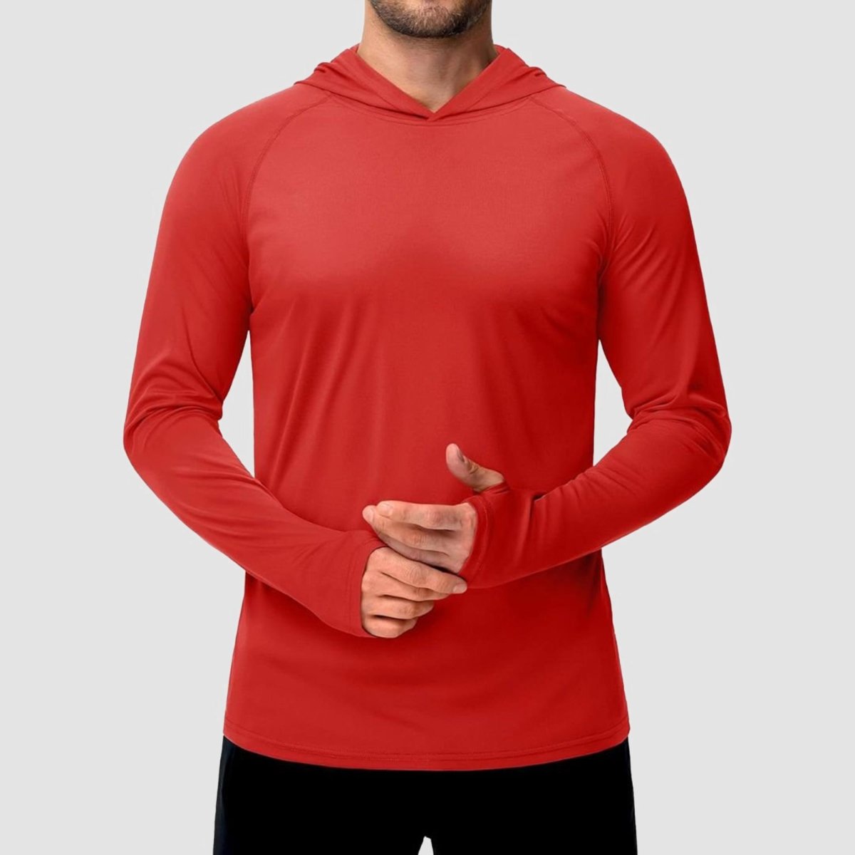 TACVASEN Tomato Red Men's UPF 50+ Sun Protective Athletic Rash Guard Shirts
