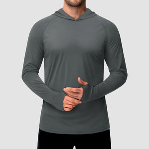 TACVASEN Dark Grey Men's UPF 50+ Sun Protective Athletic Rash Guard Shirts