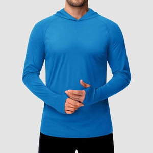 TACVASEN Blue Green Men's UPF 50+ Sun Protective Athletic Rash Guard Shirts