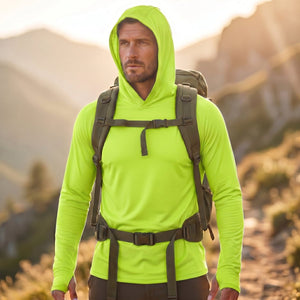 TACVASEN Bright Green Men's UPF 50+ Sun Protective Athletic Rash Guard Shirts