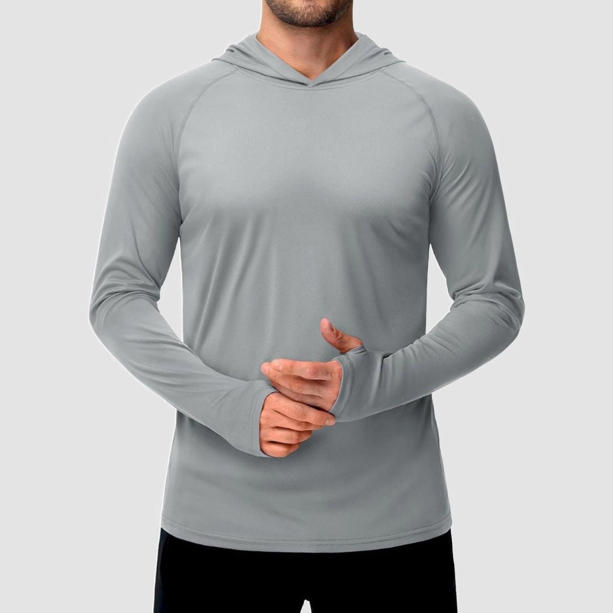 TACVASEN Light Grey Men's UPF 50+ Sun Protective Athletic Rash Guard Shirts