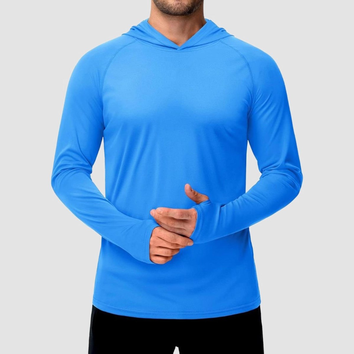 TACVASEN Azure Men's UPF 50+ Sun Protective Athletic Rash Guard Shirts