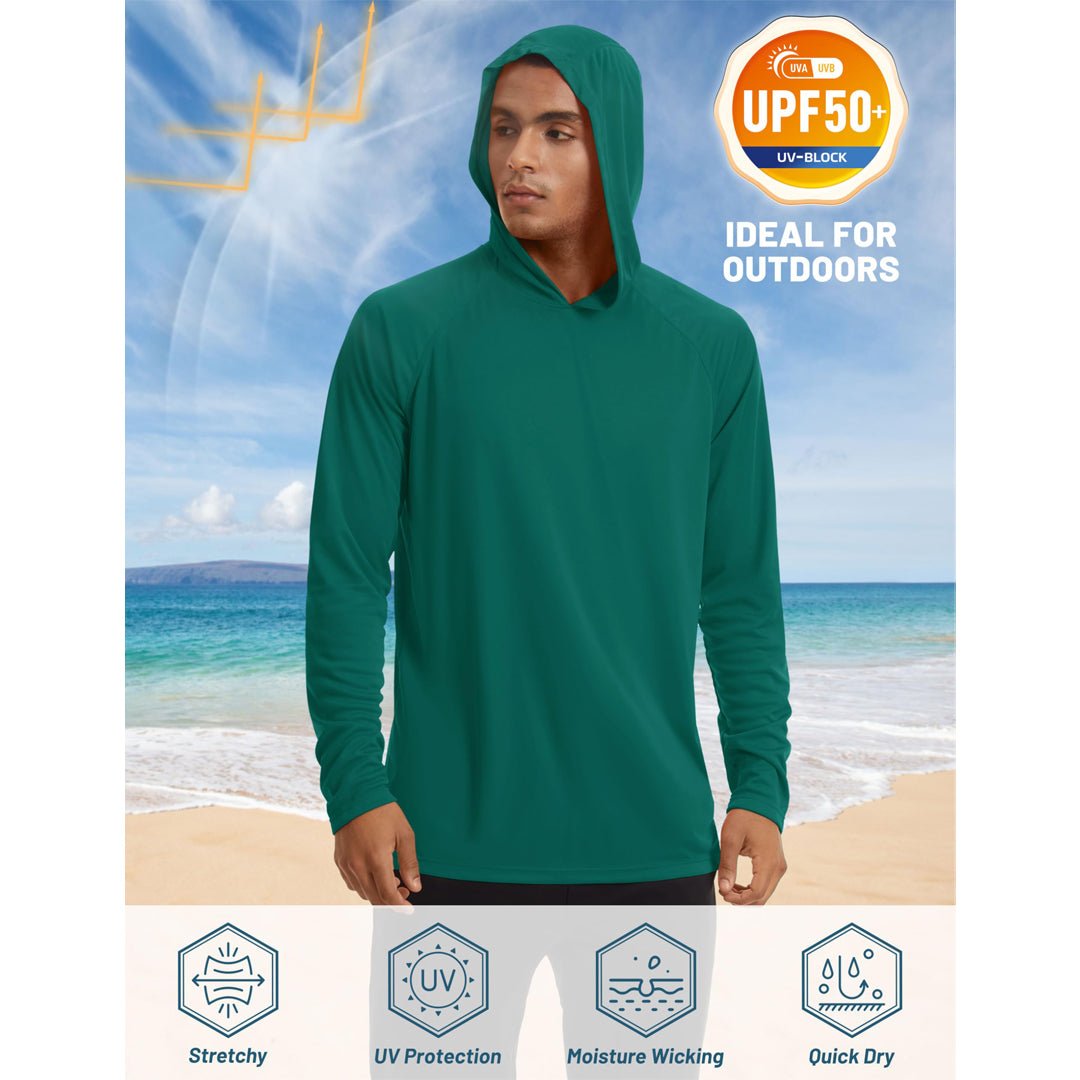 TACVASEN Blue Men's UPF 50+ Sun Protective Athletic Rash Guard Shirts