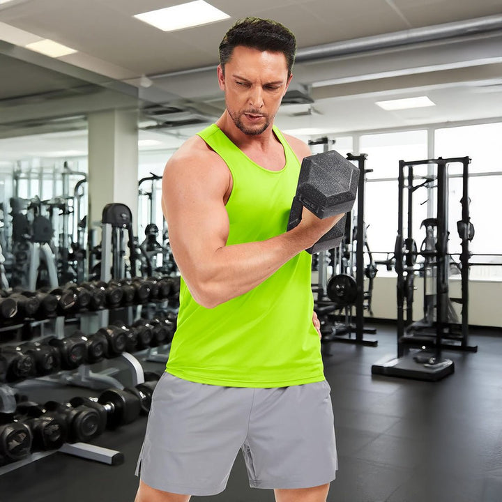 Men's UPF 80+ Y - Back Tank Top Quick Dry Muscle Shirt - AT25M3273
