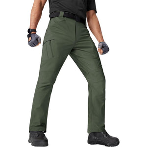 TACVASEN Army Green Men's Water Repellent Cargo Military Pants with 8 Pockets