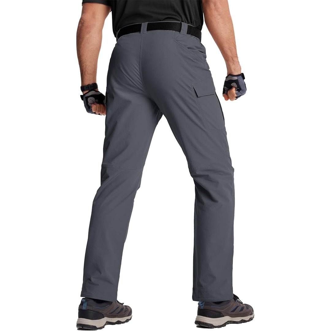 TACVASEN Dark Grey Men's Water Repellent Cargo Military Pants with 8 Pockets