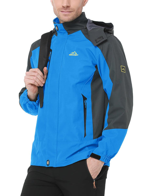 TACVASEN Royal Blue Men's Water-Repellent Softshell Jacket