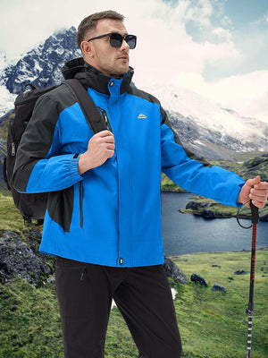 TACVASEN Royal Blue Men's Water-Repellent Softshell Jacket