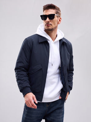 TACVASEN Navy Men's Water Repellent Windproof Winter Warm Bomber Jacket